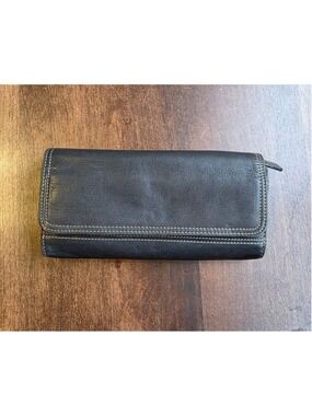 Women's Clarks Black Genuine Leather Wallet One Size
